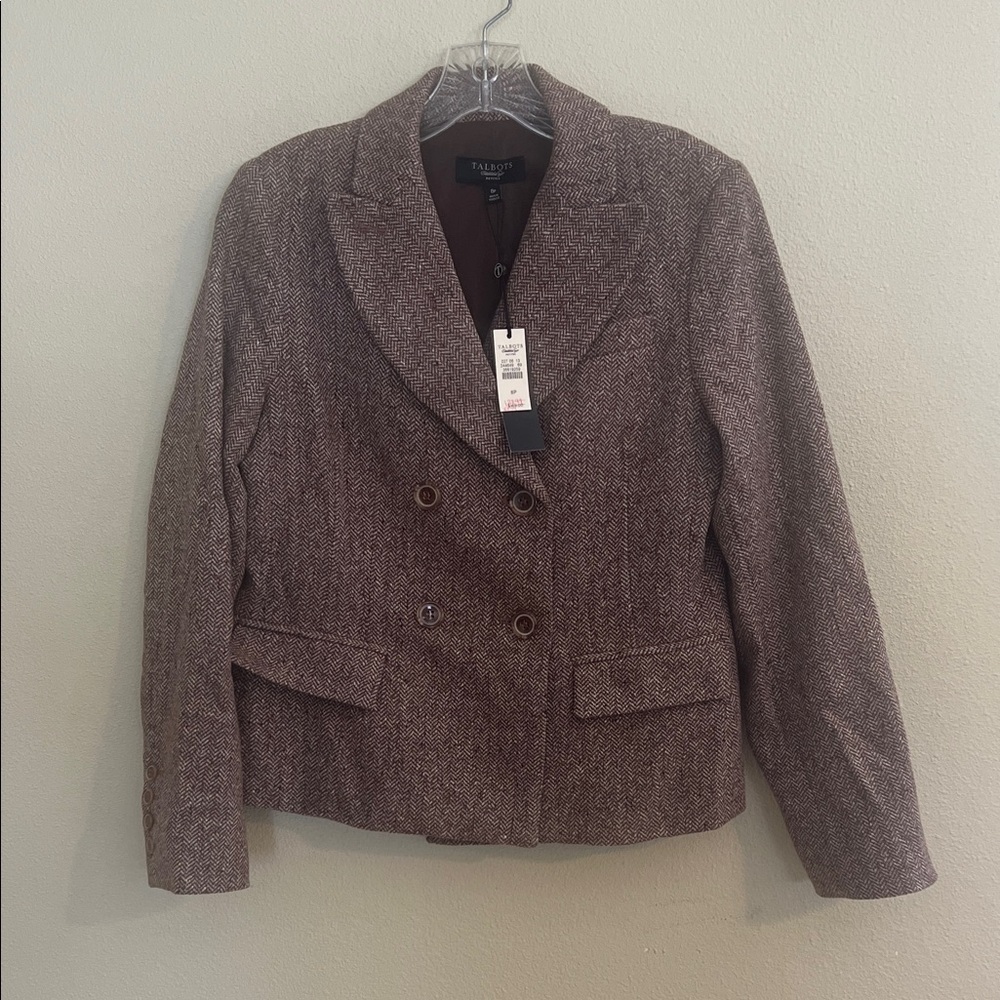 Talbots Brown‎ Tweed Blazer